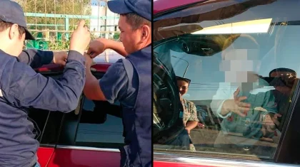 Маленький ребенок оказался запертым в авто в Атырау