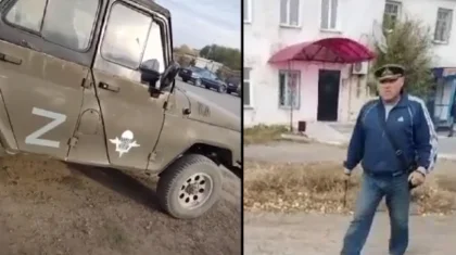 Авто с Z-наклейкой: конфликт попал на видео в Акмолинской области