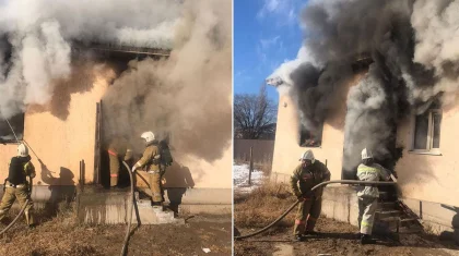 В реанимацию попали два человека после пожара в Кызылорде