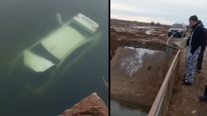 Авто с людьми ушло под воду в ЗКО: есть погибшие