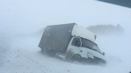 Газель с сухофруктами улетела в кювет в СКО