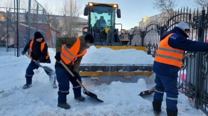 С начала зимы из Астаны вывезли свыше двух миллионов кубометров снега