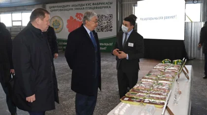 Токаев посетил птицефабрику в Рудном