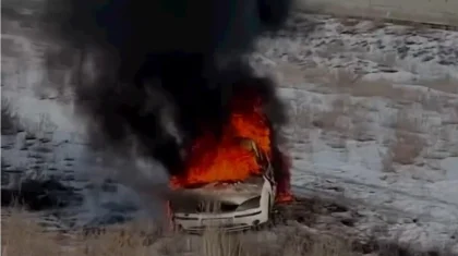 Жуткая смерть: двое заживо сгорели в автомобиле в Алматинской области
