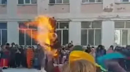 За сожженное на Масленицу чучело в Атырау наказали директора школы