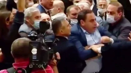 Депутаты подрались из-за законопроекта в Грузии