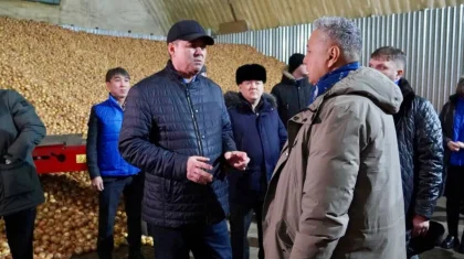 Акжоловцы посетили овощехранилище в Костанайской области