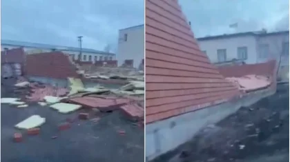 Ветер сдул школьную пристройку в Карагандинской области