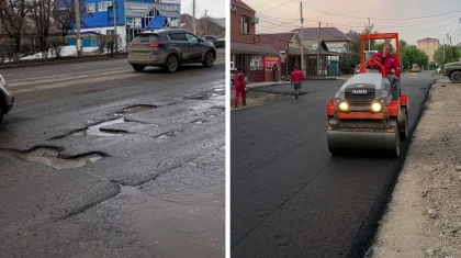 Аманатовцы своими силами отремонтировали одну из улиц Уральска