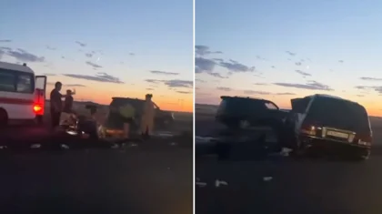 Видео с места жуткого ДТП с тремя погибшими появилось в Сети