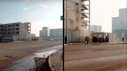 Автомобиль сбил людей на остановке в Астане