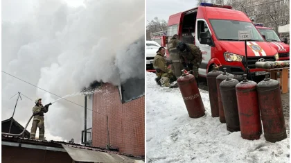 Пожар в кафе встревожил алматинцев