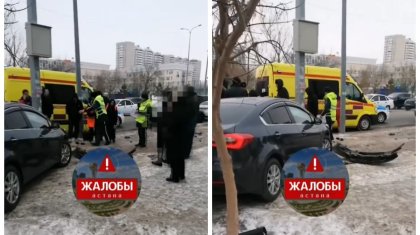 Трое пешеходов пострадали из-за столкновения двух авто в Астане