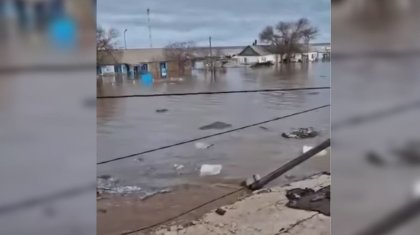 Жуткие кадры затопленного села в Костанайской области опубликовали в Сети