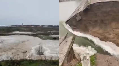 Плотину прорвало в Алматинской области. Видео