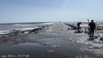 Еще одну дорогу затопило в Костанайской области (ВИДЕО)