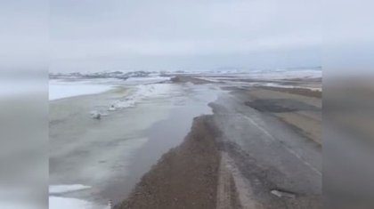 Участок дороги закрыли в Атырауской области