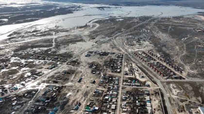 Токаев совершил облет подтопленных территорий Западно-Казахстанской области