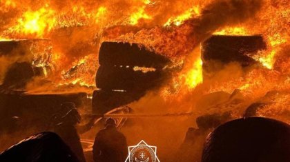 Крупный пожар тушат в Астане