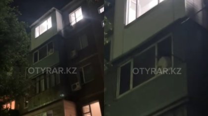 Женщина пыталась выброситься из окна в Шымкенте (ВИДЕО)