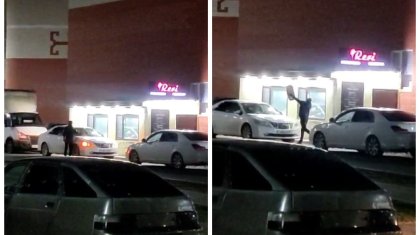 Арестован мужчина-токсикоман, разгромивший автомобили в Уральске (ВИДЕО)