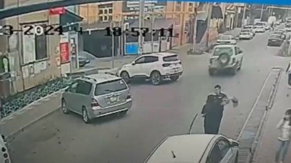 «Вы все деньги берете»: автоледи набросилась на полицейского в пригороде Алматы (ВИДЕО)