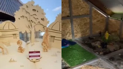 Инсталляцию около дворца школьников в Астане превратили в уличный туалет (ВИДЕО)