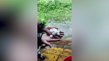 Мощный град уничтожил огороды дачников в Усть-Каменогорске