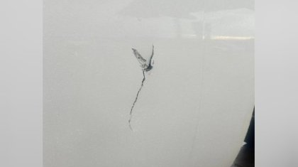Самолет повредило в аэропорту Астаны из-за непогоды