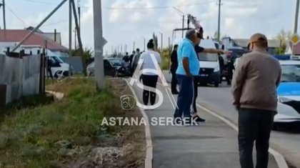 Водитель авто сбил насмерть дорожного рабочего в Астане (ВИДЕО)