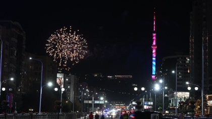 Световое шоу на телебашне «Кок Тобе» запустили ко Дню города в Алматы