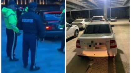 Двух парней наказали за ночной дрифт перед Дворцом Независимости в Астане (ВИДЕО)