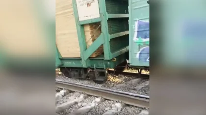 Грузовые вагоны сошли с рельсов в Жамбылской области