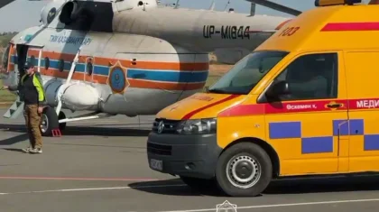 Младенца экстренно доставили вертолетом МЧС в Усть-Каменогорск