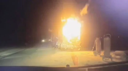 «Газель» едва не взорвалась у заправки в Карагандинской области