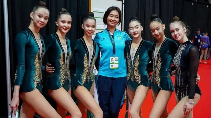 Казахстанские гимнастки завоевали золото на чемпионате Азии в Сингапуре