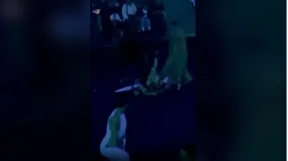 Гимнастка упала с высоты во время выступления в цирке Астаны (ВИДЕО)