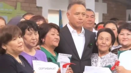 Муж Баян Алагузовой подарил 100 квартир рабочим (ВИДЕО)