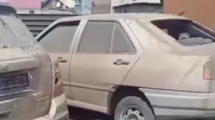 ЧП при газификации в Караганде: повреждены авто (ВИДЕО)