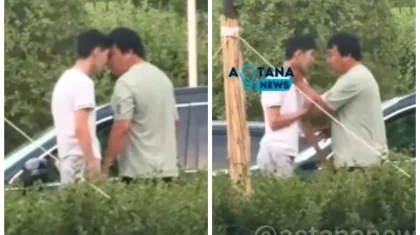 Два водителя устроили разборки посреди дороги в Астане (ВИДЕО)