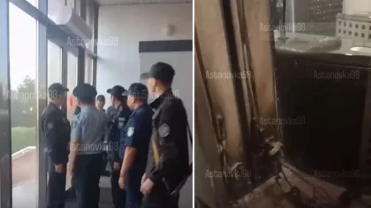 Стало известно, кто бросил зажигательную смесь в Доме министерств в Астане