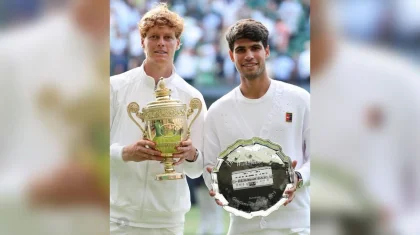 Синнер впервые стал чемпионом Уимблдона, обыграв в финале Алькараса