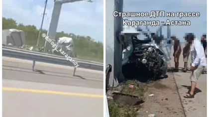 Врезался в опору видеонаблюдения: жуткое ДТП произошло в Карагандинской области