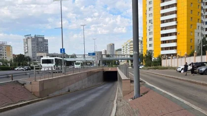До осени перекроют подземный тоннель по улице Бараева в Астане
