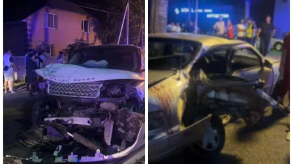Range Rover протаранил Toyota в Талдыкоргане: одна женщина погибла, трое в больнице