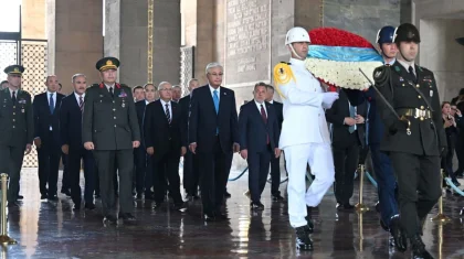Токаев почтил память Ататюрка в Анкаре (ФОТО, ВИДЕО)
