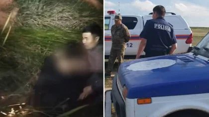 Полицейские спасли женщину, застрявшую в болотистой местности под Астаной (ВИДЕО)