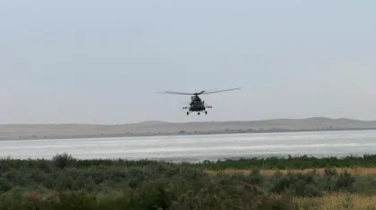 Поиски военного вертолета в Алматинской области: обследовано 50% озера Сорбулак
