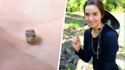 Американка искала бриллиант для обручального кольца, а нашла алмаз в парке
