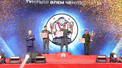Сборная Казахстана одержала победу чемпионате мира по қазақ күресі среди военных
